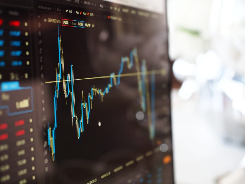 a graph displaying financial trends