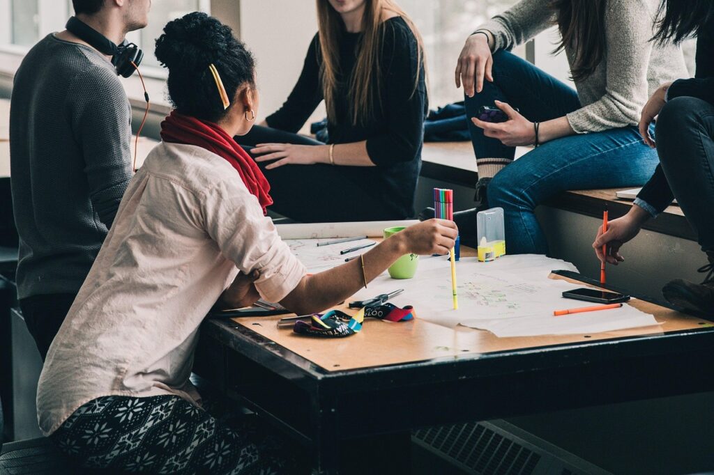 group of people working in collaboration